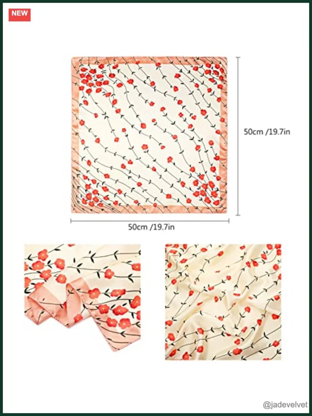 20 Pack Satin Square Scarves Mixed Colors Silk-like Neck Scarves